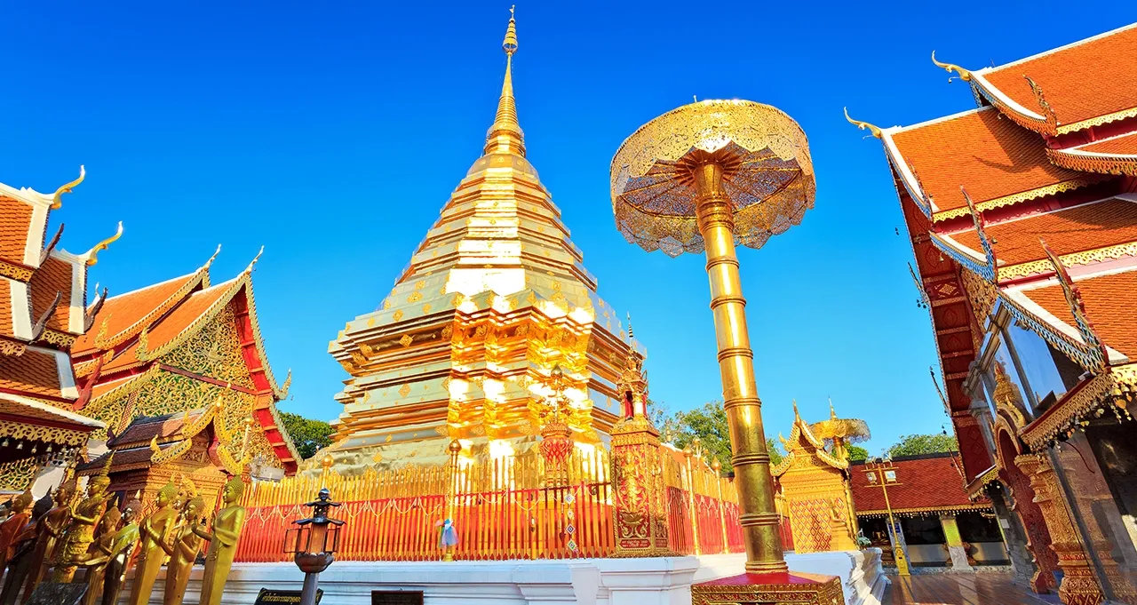 Buddhist temple Wat Phra That Doi Suthep Thailand's most sacred temples