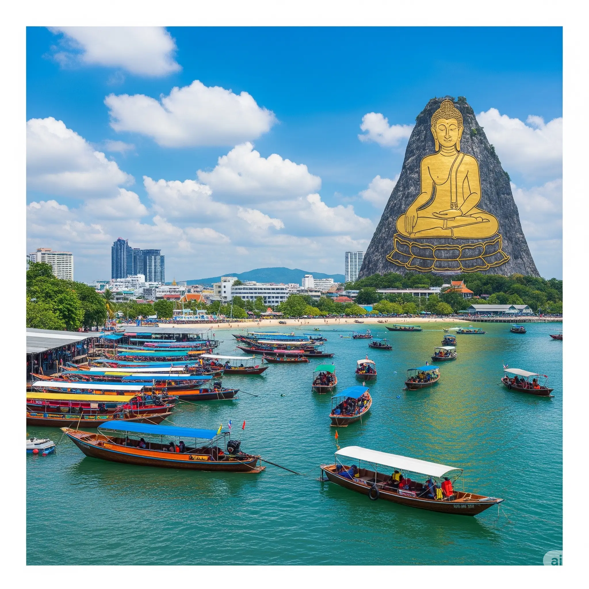 Floating Market, Sai Kaew Beach & Khao Chi Chan Pattaya Day Tour Ticket